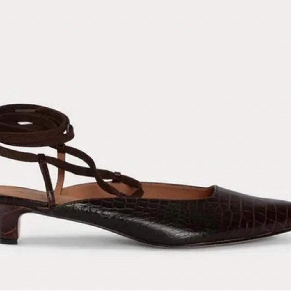 Rachel Comey kitten heel croc lace up - Picture 5 of 9